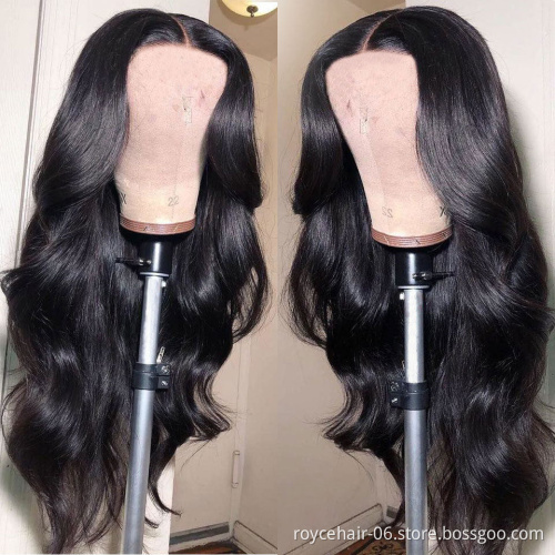 Wholesale Glueless Virgin Hair Lace Wig,Factory Price 100% Peruvian Mink Human Hair Body Wave HD 13x6 Lace Front Wig In Bulk